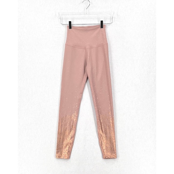 BEYOND YOGA Alloy Ombre High Waist Leggings Womens XS Blush Pink Rose Gold - Picture 1 of 14